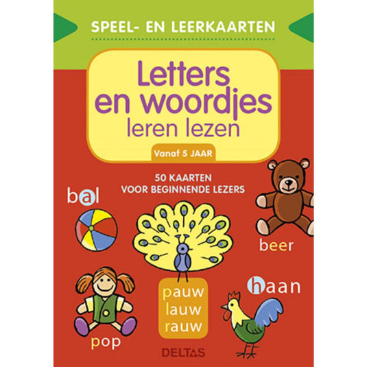 Deltas speel- en leerkaarten - letters en woordjes leren lezen (5+)