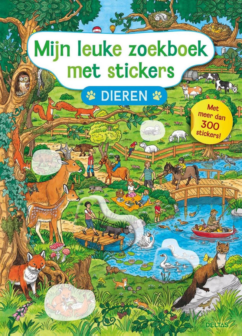 Afbeelding laden in galerijviewer, Deltas mijn leuke zoekboek met stickers - dieren
