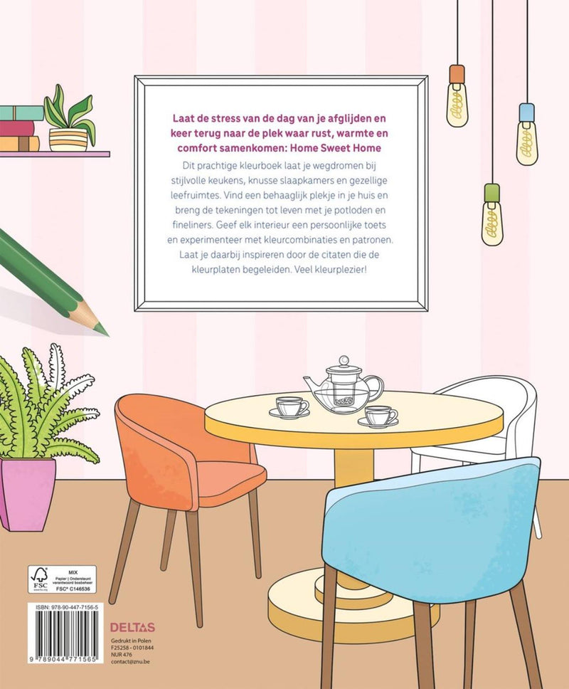 Afbeelding laden in galerijviewer, Deltas home sweet home - kleuren voor volwassenen
