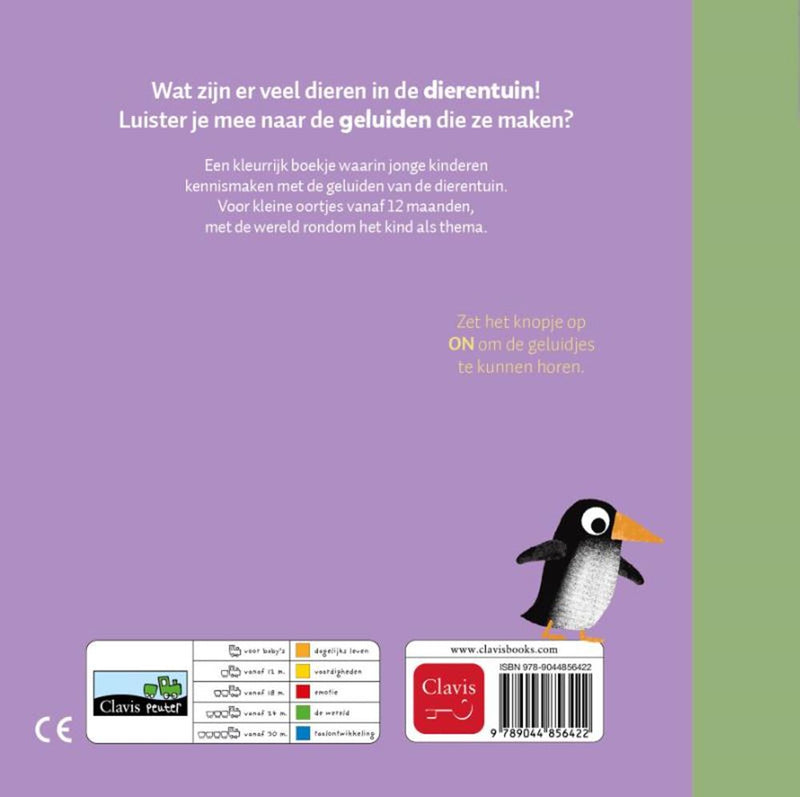 Afbeelding laden in galerijviewer, Geluidenboek: de dierentuin. (nieuw) 1+
