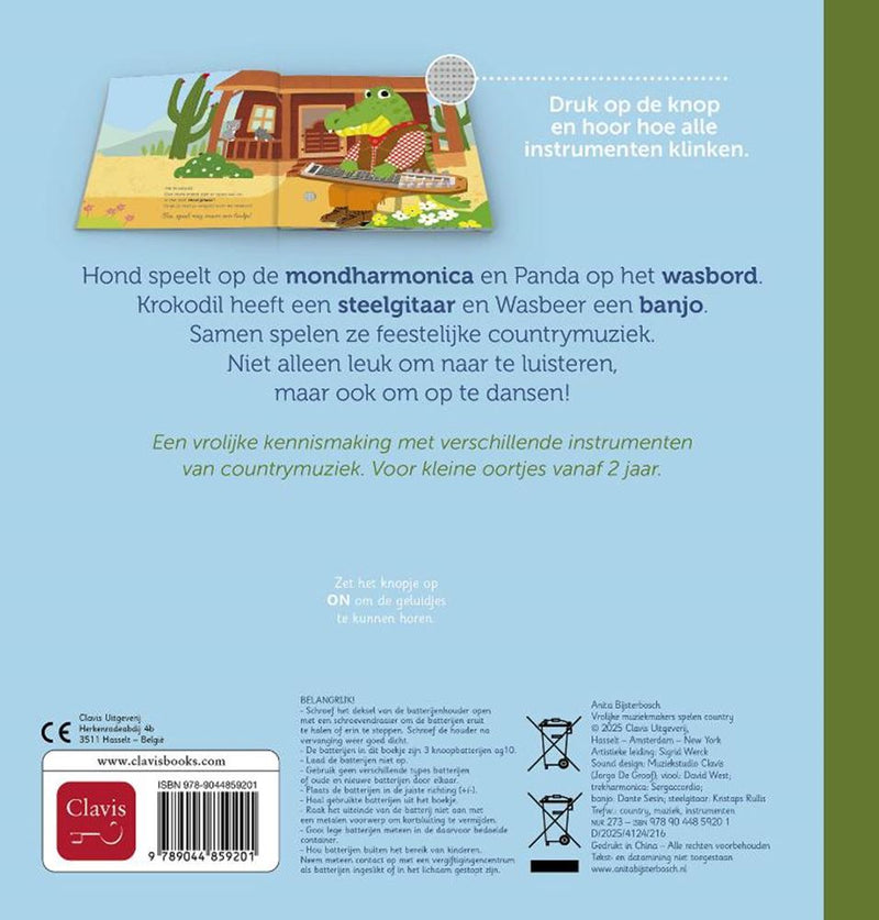 Afbeelding laden in galerijviewer, Geluidenboek. vrolijke muziekmakers spel

