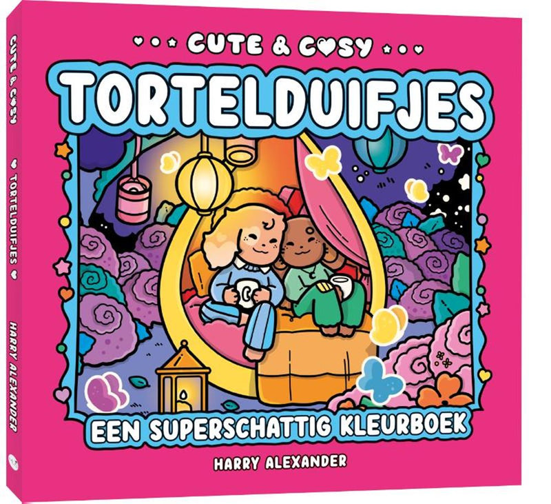 Afbeelding laden in galerijviewer, Kluitman cute cosy tortelduifjes - een superschattig kleurboek
