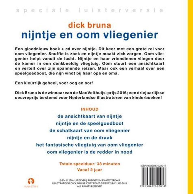 Afbeelding laden in galerijviewer, Nijntje en oom vliegenier (boek+cd). 3+
