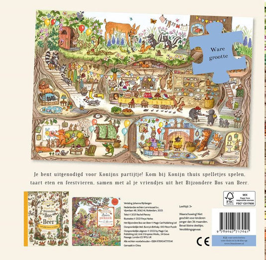 Konijns partijtje puzzel. 6+