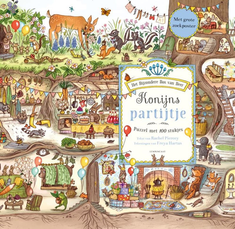 Afbeelding laden in galerijviewer, Konijns partijtje puzzel. 6+
