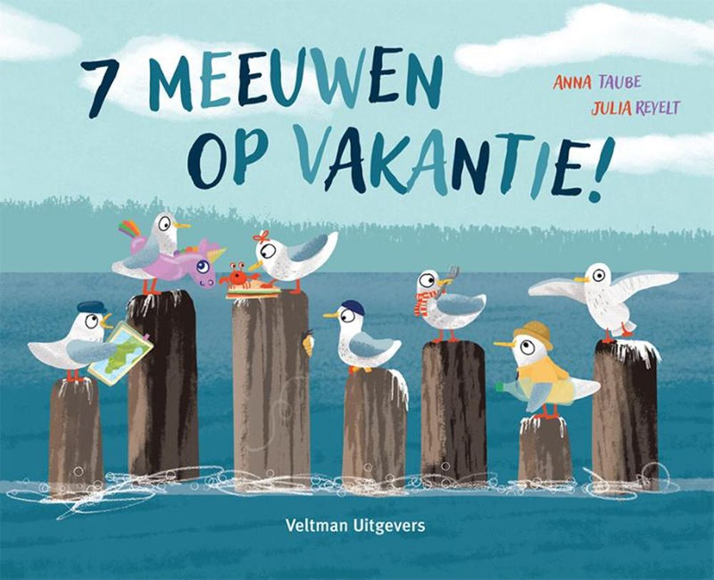 Afbeelding laden in galerijviewer, Kartonboek 7 meeuwen op vakantie! 2+
