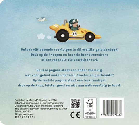 Mijn geluidenboek - voertuigen 1+