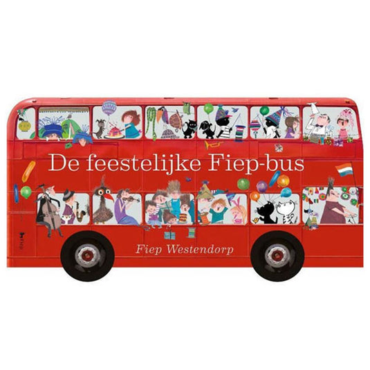 Kartonboek: de feestelijke fiep-bus. 2+