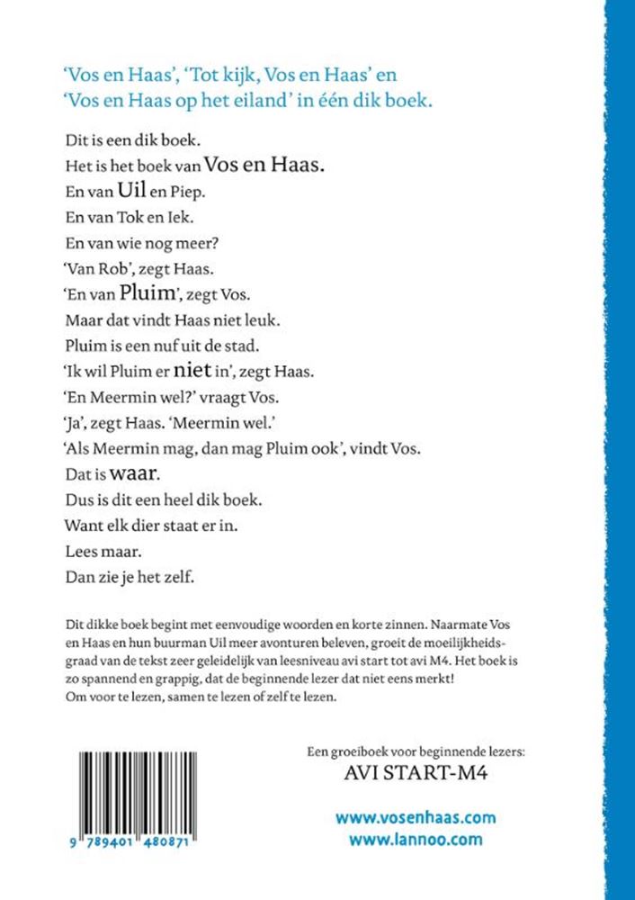 Afbeelding laden in galerijviewer, Vos en haas. het dikke boek. 6+

