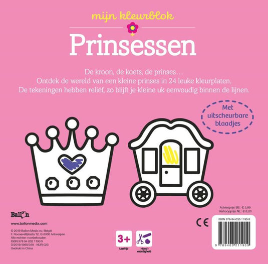 De ballon kleurblok junior - prinsessen (dikke. 3+