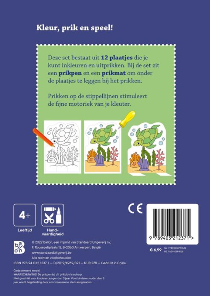Afbeelding laden in galerijviewer, De ballon mijn kleur-en prikblok dieren. 4+ | 3 stuks
