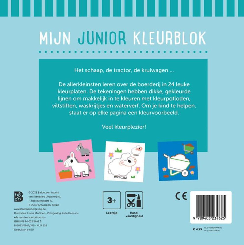 Afbeelding laden in galerijviewer, Standaard uitgeverij mijn junior kleurblok - de boerderij 3+
