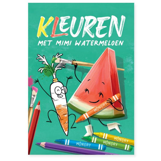 Kleuren met mimi watermeloen 1+