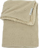 Meyco baby mini knots teddy wiegdeken - sand - 75x100cm - 2.0 tog