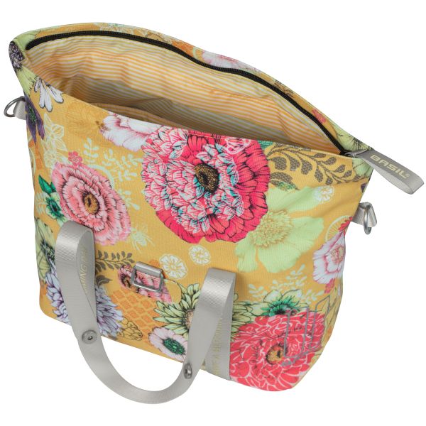 Afbeelding laden in galerijviewer, Basil Bloom Field fietshandtas - duurzaam, compact, geel
