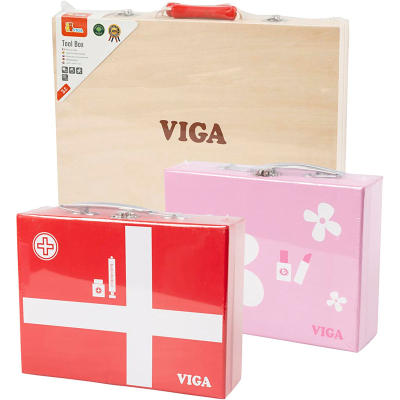 Afbeelding laden in galerijviewer, Https: www.cchobby.nl viga-houten-speelset-33-onderdelen-1-set
