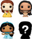 Funko bitty pop: disney princess 4-pack series 2 - peasant belle 90 - pocahontas 197 - jasmine 326 + mystery