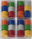 Longfield fiches 25 mm – 240 stuks in box – assorti kleuren – pokerfiches, spelchips casino accessoires – geschikt voor poker, roulette, blackjack, thuiscasino, gezelschapsspellen bordspellen – engelhart