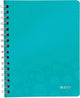 Leitz wow schrift formaat 148 x 21 cm (a5) geruit 5 mm ijsblauw