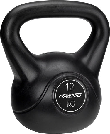 Avento kettlebell - 12 kg - zwart