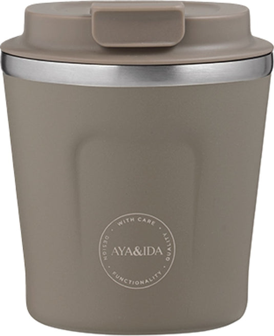 Aya ida aya ida - cup2go - koffiebeker - coffee to go - reisbeker - meenemen - 240ml - driftwood nieuw