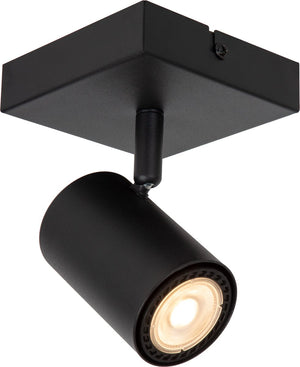 Lucide amigo - plafondspot (plafondlamp) - 1xgu10 (mr16) - zwart