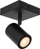 Lucide amigo - plafondspot (plafondlamp) - 1xgu10 (mr16) - zwart