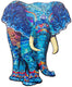 Engelhart houten puzzel olifant – 178 unieke puzzelstukjes – a4 formaat houten legpuzzel – dieren puzzelspel – uitdagend denkspel – inclusief opbergetui –