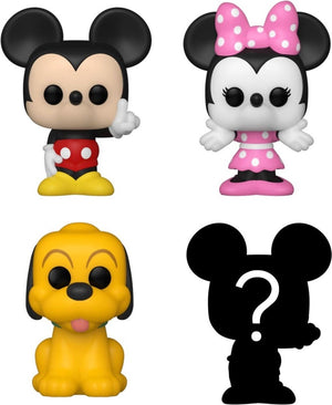 Funko mickey minnie pluto and mystery chase - bitty pop! - disney classics figuur - 2cm - 4 pack