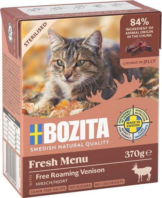 Bozita sterilised serie - natvoer voor gesteriliseerde katten - in gelei - met wild - 6x370g