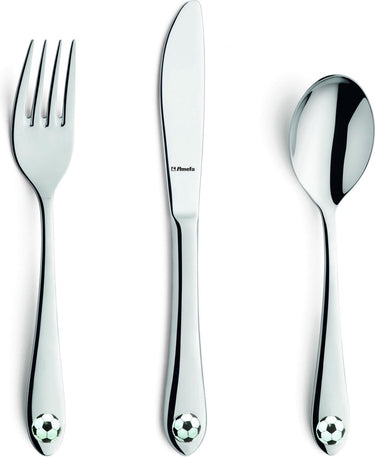 Amefa footie kinderbestekset - 3 delig - 1 persoons