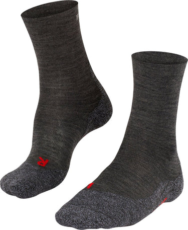 Falke tk2 sensitive anti-blaar dik wol functioneel materiaal wandelsokken dames grijs - maat 35-36