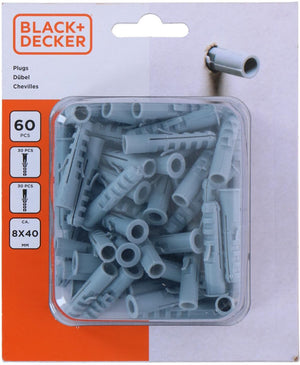 Black+decker black decker pluggen 60 stuks - kunststof