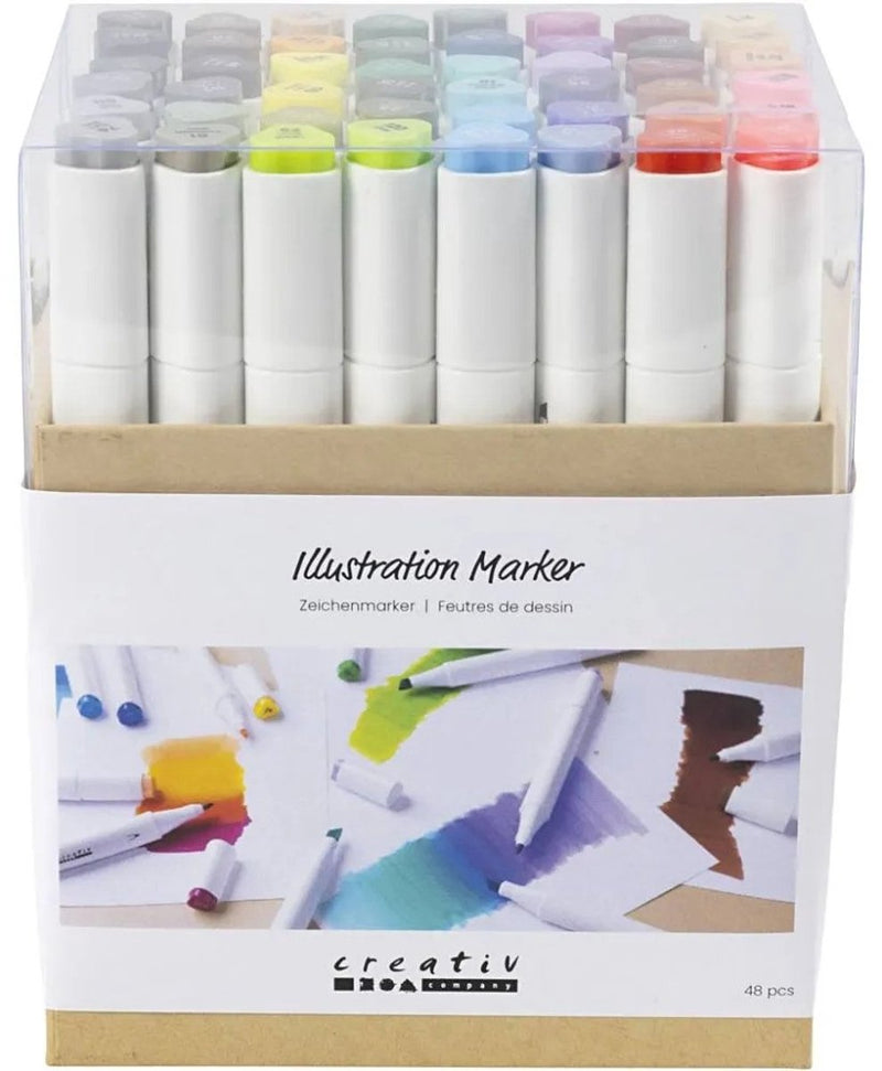 Afbeelding laden in galerijviewer, Creativ company tekenstift lijndikte 1+8mm standaardkleuren - 48st.
