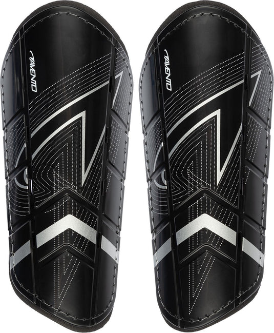 Avento scheenbeschermers - double strap - zwart - maat s