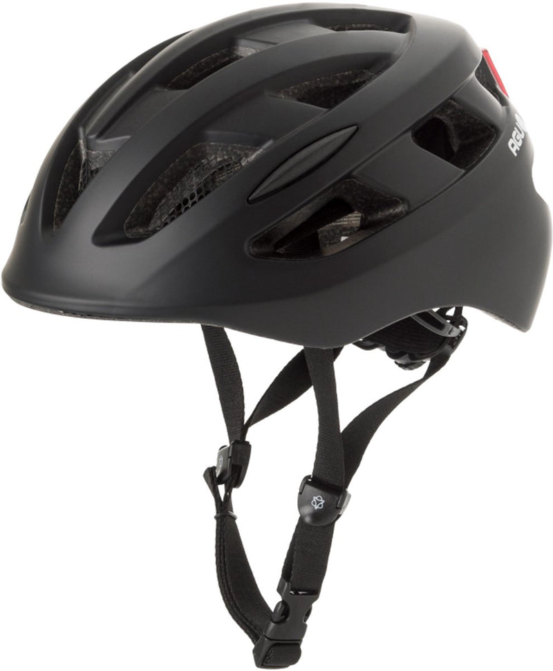 Afbeelding laden in galerijviewer, Agu civick - urban helm - fietshelm - e-bike helm - met led-achterlicht - 16 ventilatiegaten - in-mold - verstelbaar direct-dial - unisex - zwart - 54-58cm

