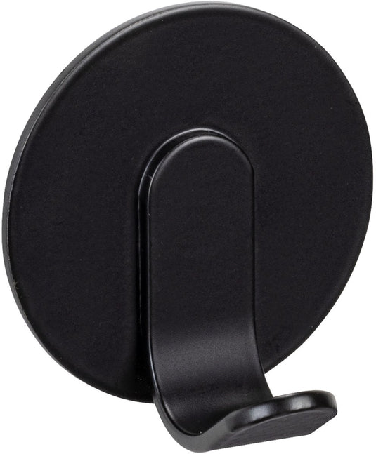 Wenko turbo-loc wandhaak bivio mat zwart aluminium - handdoekhaakje zwart - handdoekhouder - wandhaak zwart - plakhaak - zelfklevend - zonder boren