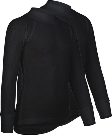 Avento thermoshirt kinderen - 2-pack - zwart - maat 116