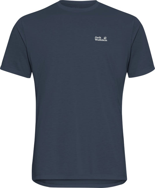Jack wolfskin vonnan graphic t m heren outdoorshirt-midnight sky s