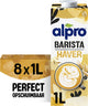 Alpro barista haverdrink – houdbaar - plantaardige melk - perfect voor koffie - lactosevrij– 8 x 1l