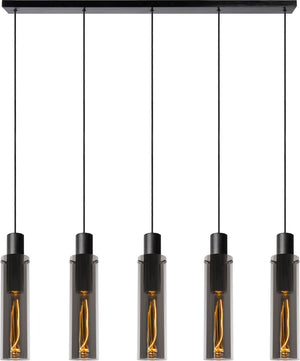 Lucide orlando - hanglamp - 5xe27 - fumé