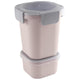 Sunware sigma home food to go lunch beker roze lichtgrijs 11,5 x 11,5 x 18,5 cm