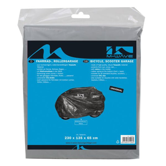 Fietsgarage XXL - Beschermende PEVA fietsgarage voor alle standaard fietsen, scooters - 230x135x65 cm - Tarpaulin materiaal - Zwart