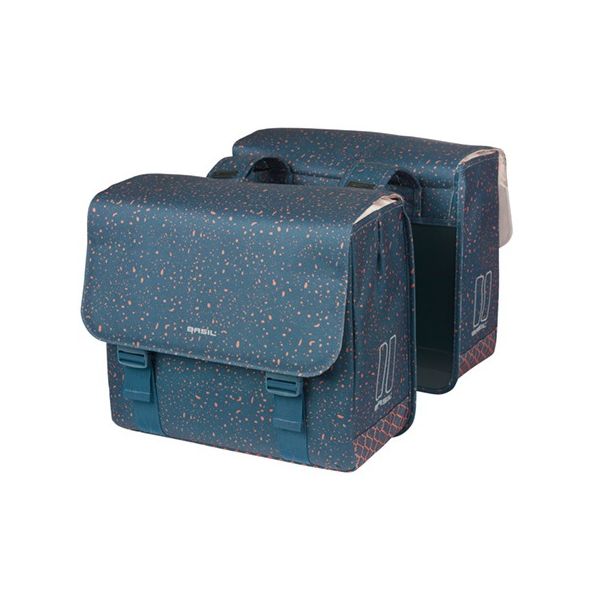 Afbeelding laden in galerijviewer, Basil dubbele fietstas flair 35 liter - navy
