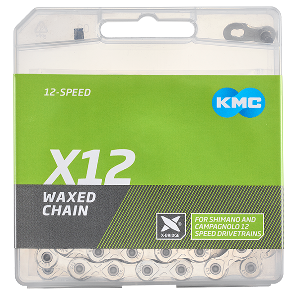Afbeelding laden in galerijviewer, Kmc kette x12 chains x12 silver 1 2 x 11 128 126gl waxed
