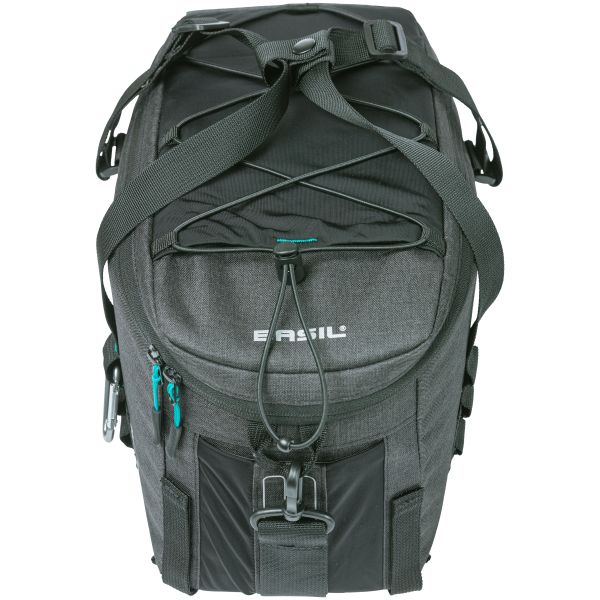 Afbeelding laden in galerijviewer, Basil Discovery 365D Bagagedragertas M - Zwart, waterafstotend, 9L, unisex, sportief
