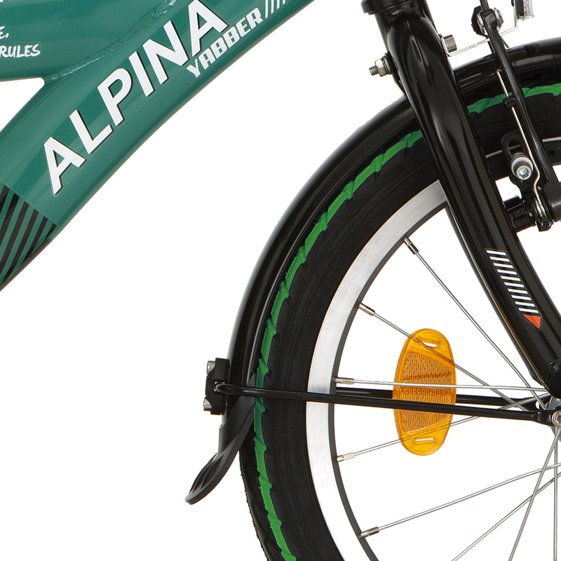 Afbeelding laden in galerijviewer, Alpina spatbord set + stang 16 yabber black matt
