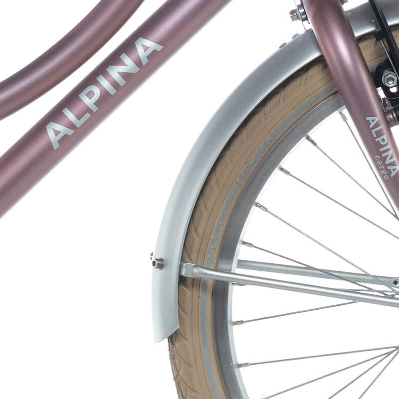 Afbeelding laden in galerijviewer, Alpina spatbord set + stang 22 cargo silver matt
