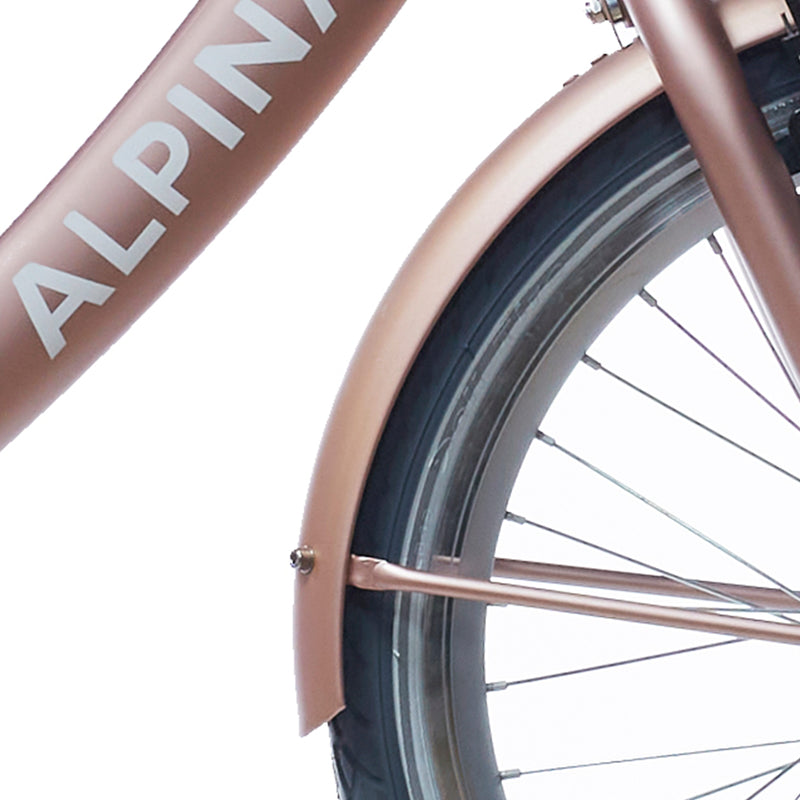 Afbeelding laden in galerijviewer, Alpina spatbord set + stang 22 clubb rose gold matt

