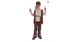 Clown kinderkostuum hippie jongen 7-9 jaar